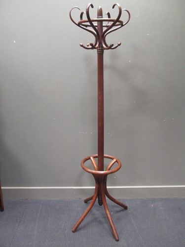 Lot 655 - A bentwood hat and coat umbrella stand with...