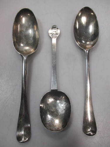 Lot 448 - Three early spoons