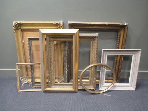Lot 431 - A collection of eight various gilt and painted...