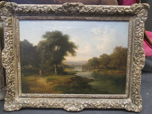 Lot 324 - English School (19th century) A pair - a river...