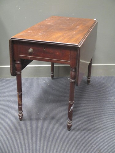 Lot 646 - A George IV mahogany Pembroke table, 91 x 49cm...