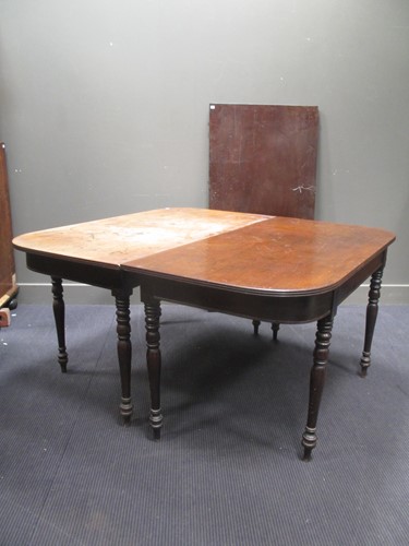 Lot 583 - A George IV mahogany D-end dining table on...