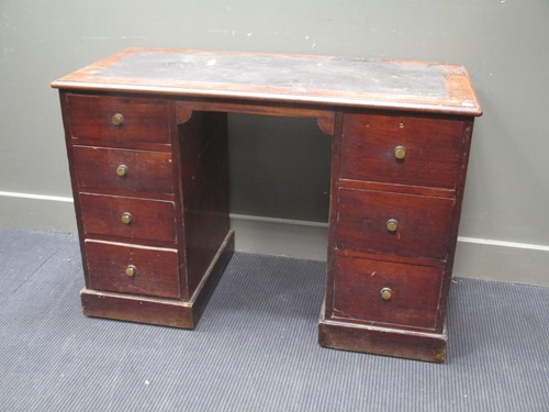 Lot 633 - A 19th century mahogany desk converted from a...