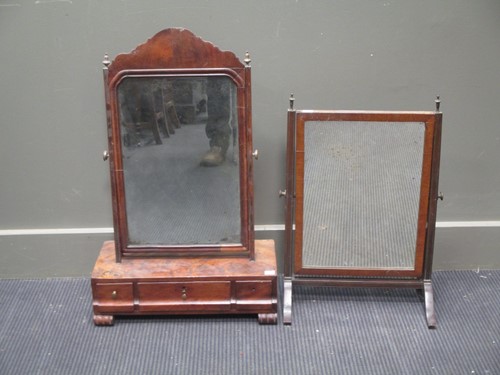 Lot 669 - Three 19th century mahogany framed toilette...
