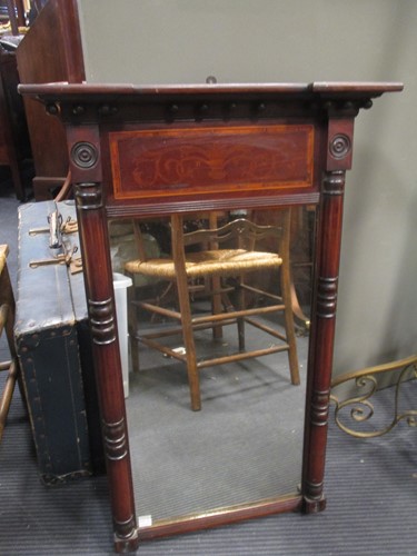 Lot 564 - A 19th century mahogany framed pier mirror, 82...