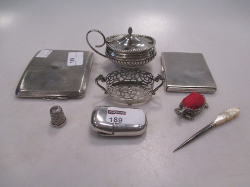 Lot 189 - A silver pin cushion in the form of a turtle,...