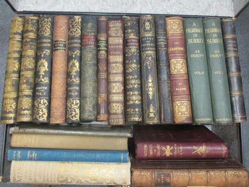 Lot 682 - Books - plate books by Beattie and others,...
