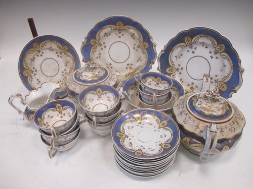 Lot 156 - A mid 19th century English porcelain tea...