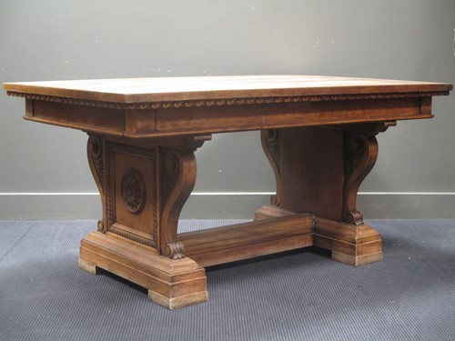 Lot 630 - A late 19th century hall table with carved...
