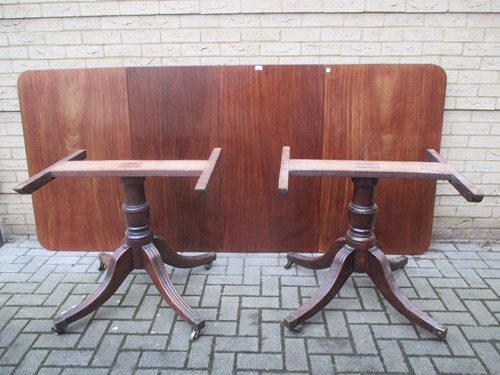Lot 794 - A 19th century mahogany twin pedestal dining...