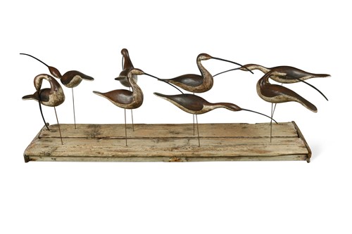 Lot 83 - Guy Taplin (British, born 1939), Eight Curlews