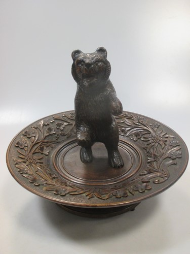 Lot 281 - A carved walnut 'musical' bowl, probably Black...