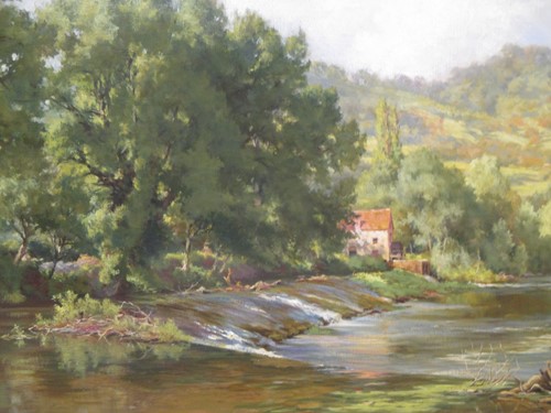 Lot 530 - Manner of Alfred East, Cottage on the River...