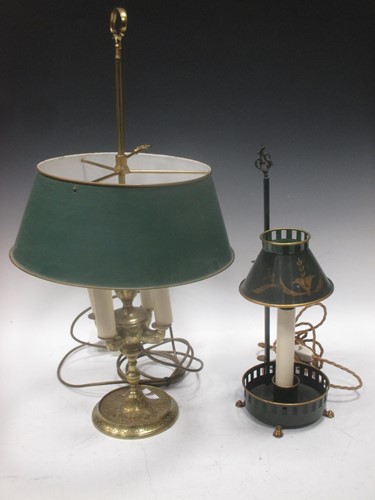 Lot 120 - An engraved lacquered-brass four-branch...