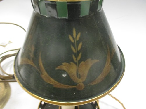 Lot 120 - An engraved lacquered-brass four-branch...