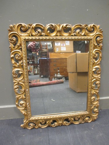 Lot 349 - A carved giltwood mirror 87 x 75cm, together...