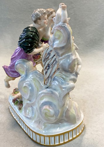 Lot 37 - A 19th century Meissen figural group