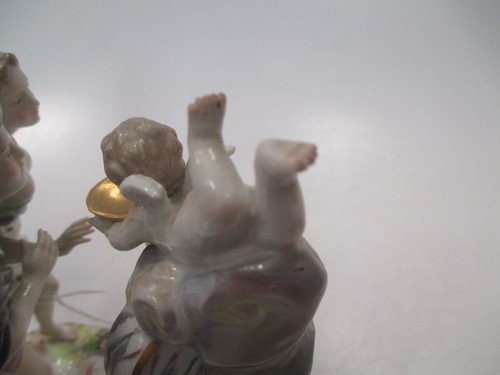 Lot 37 - A 19th century Meissen figural group