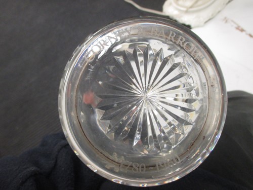 Lot 9 - Pair of cut glass claret jugs by Cumbria Crystal, modern