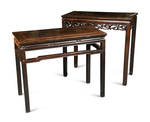 Lot 397 - A Chinese carved hardwood table, 19th century