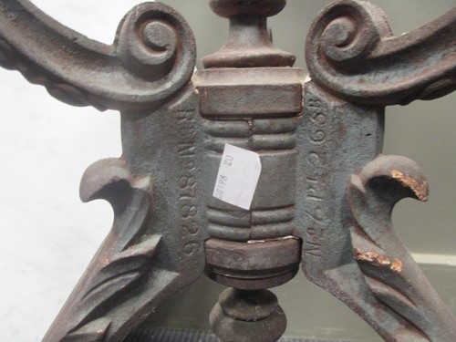 Lot 747 - A Victorian style cast iron base garden table...