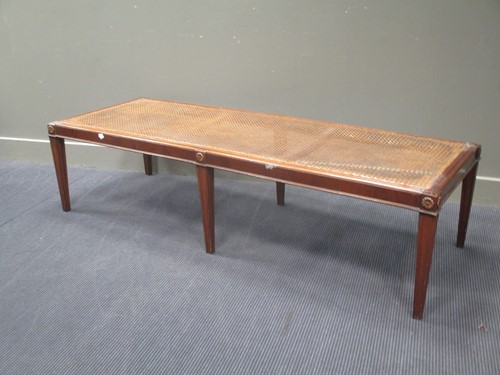 Lot 771 - A Regency style mahogany day bed with caned...