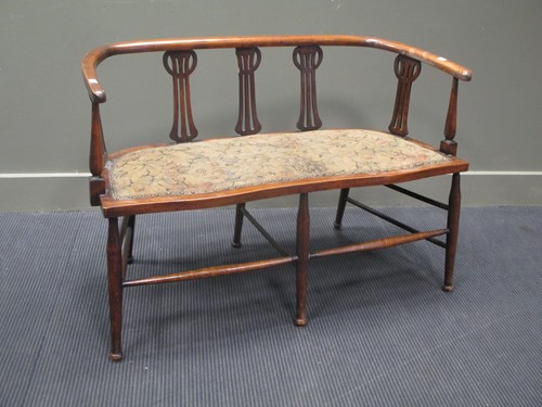 Lot 777 - An Art Nouveau period two seat settee with...
