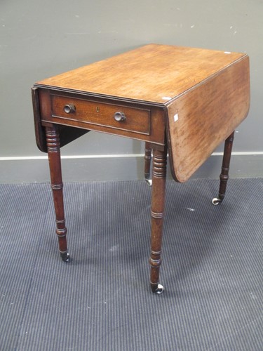 Lot 723 - Two 19th century mahogany pembroke tables,...