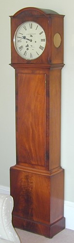 Lot 433 - A small mahogany longcase clock, 19th century