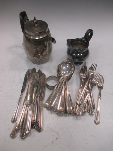 Lot 458 - A collection of assorted silver cutlery and...