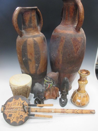 Lot 293 - A collection of African tribal objects, to...