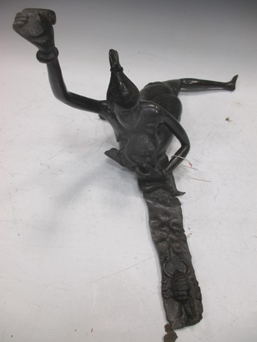 Lot 331 - A West African bronze model of a mother and child