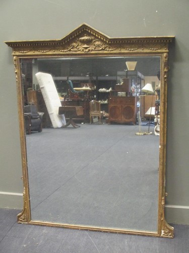 Lot 544 - An architectural overmantel mirror 148 x 123cm