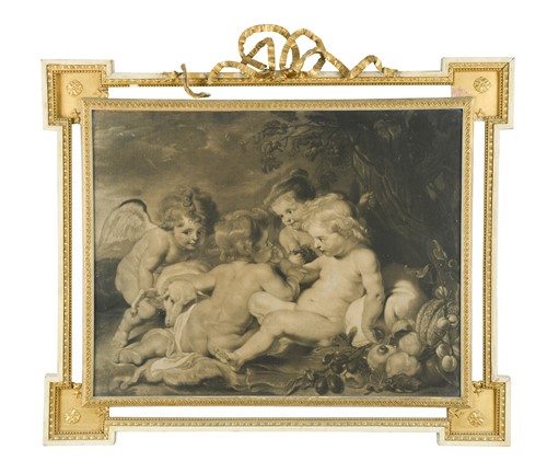 Lot 515 - A collection of six decorative pierced gilded and painted frames, late 19th century