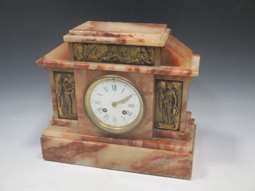 Lot 324 - A late Victorian French mantle clock with...