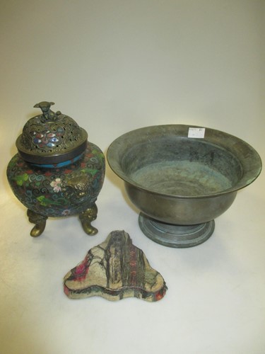 Lot 278 - A bronze bowl (possibly Chinese) and an...