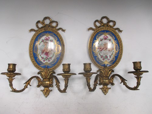 Lot 286 - A pair of early 20th century gilt metal and...