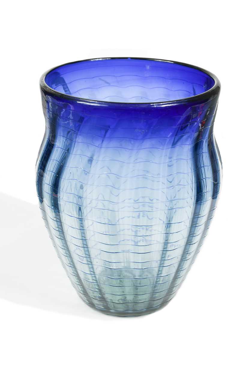 Lot 1 - Attributed to James Powell for Whitefriars, a 'Minoan' glass vase, circa 1930