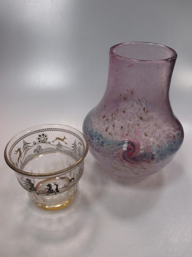 Lot 310 - Attributed to Monart, an aventurine included...