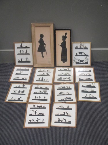 Lot 201 - A collection of silhouettes