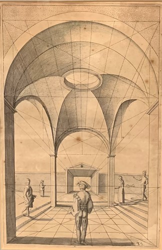 Lot 245 - Three architectural prints, 29 x 18.5 cm; 29.5...