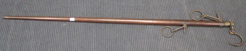 Lot 332 - A 19th century Eastern turned hardwood pole...