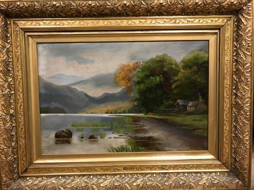 Lot 561 - A late Victorian Scottish oil loch scene,...