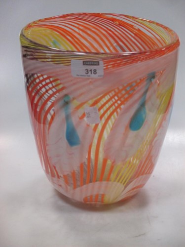 Lot 318 - A 20th century glass vase, probably Italian