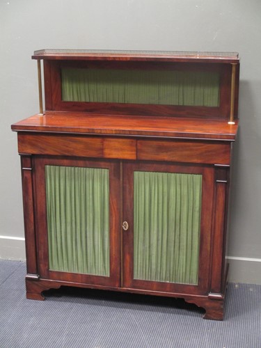 Lot 714 - Circa 1820 a mahogany Chiffonier, the raised...