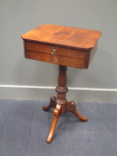 Lot 698 - An early Victorian mahogany work table the...