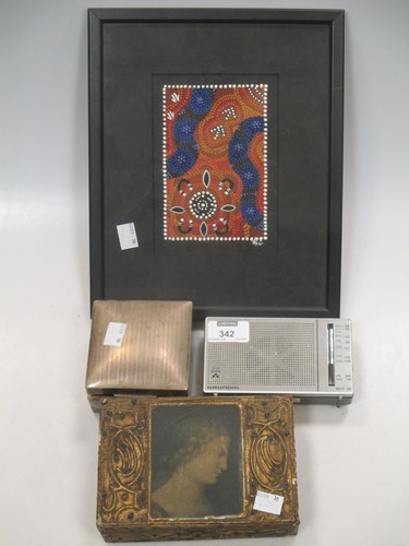 Lot 342 - A silver cigarette box, an Art Nouveau style...
