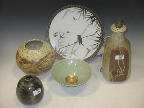 Lot 258 - John Stromer, brown global vase, 2015; Bridget...