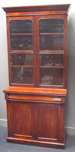 Lot 721 - A William IV mahogany bookcase 238 x 106 x 55cm