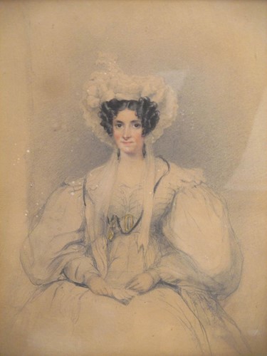 Lot 607 - English School circa 1830, study of a lady,...